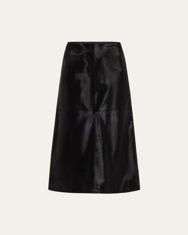 Pony Hair Midi Skirt